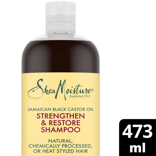 Shampo SHEA MOISTURE Xhamajkane me vaj kastori të zi për forcim dhe rikuperim 473 ml