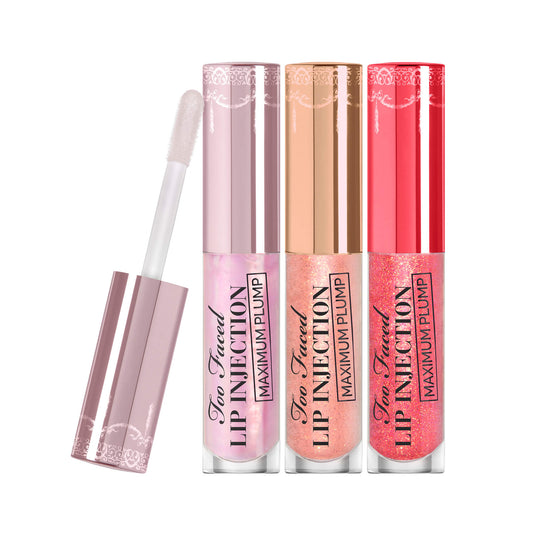 TOO FACED Plump & Pretty Kisses: Travel Size Lip Plumper Gloss Trio Set