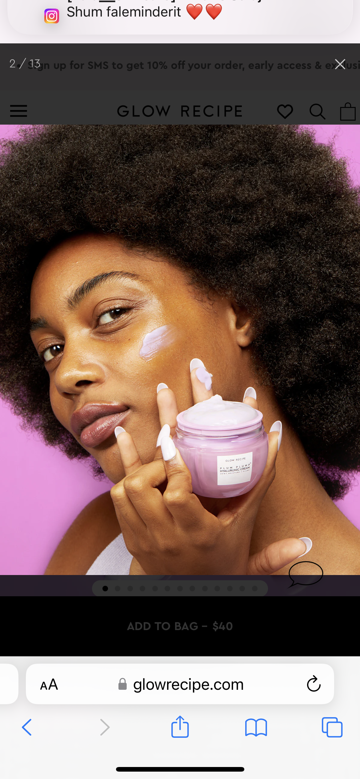 GLOW RECIPE Plum Plum Hyaluronic Cream