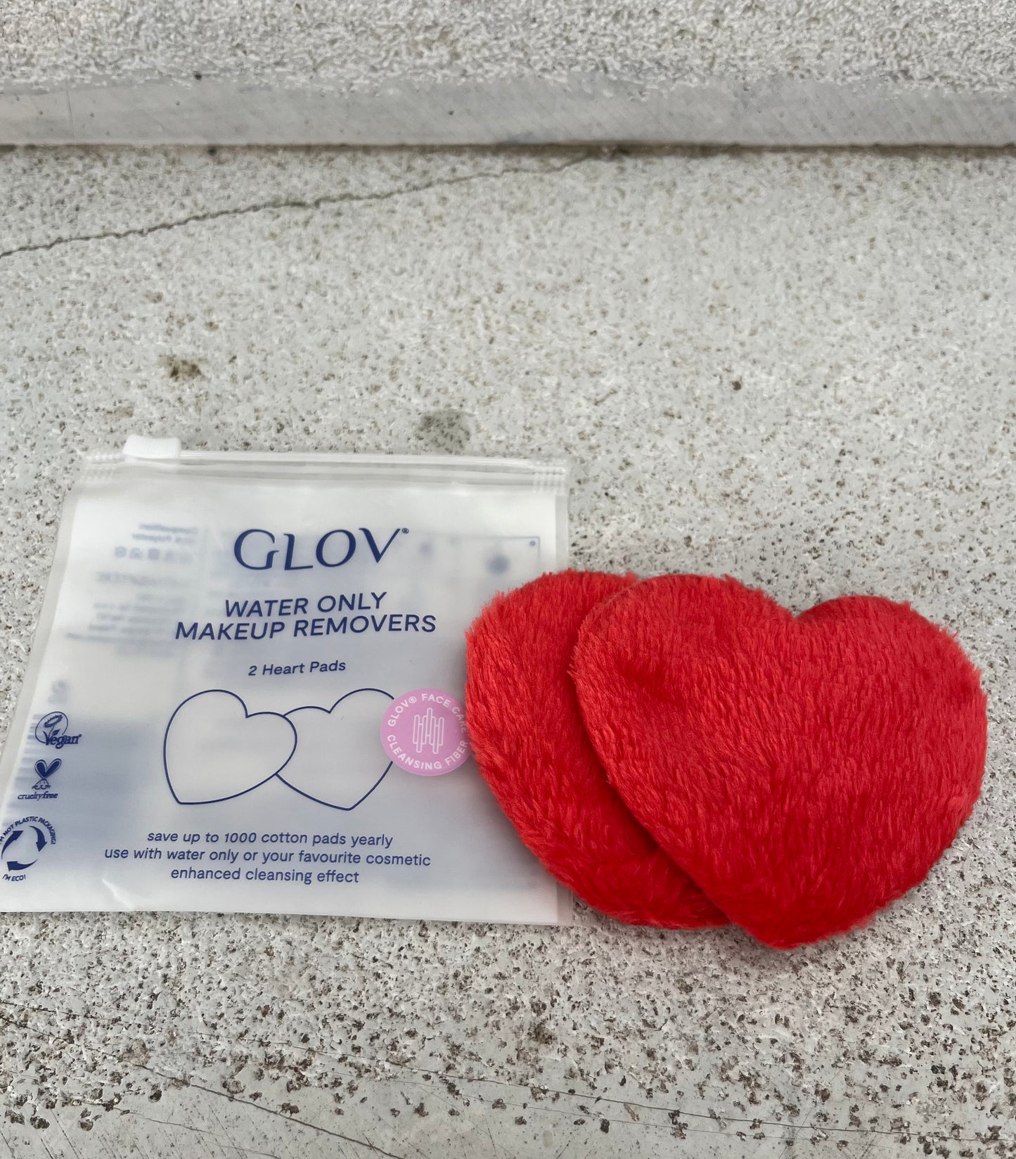 GLOV 2 Pads Heart Pads kozmetike të ripërdorshme 