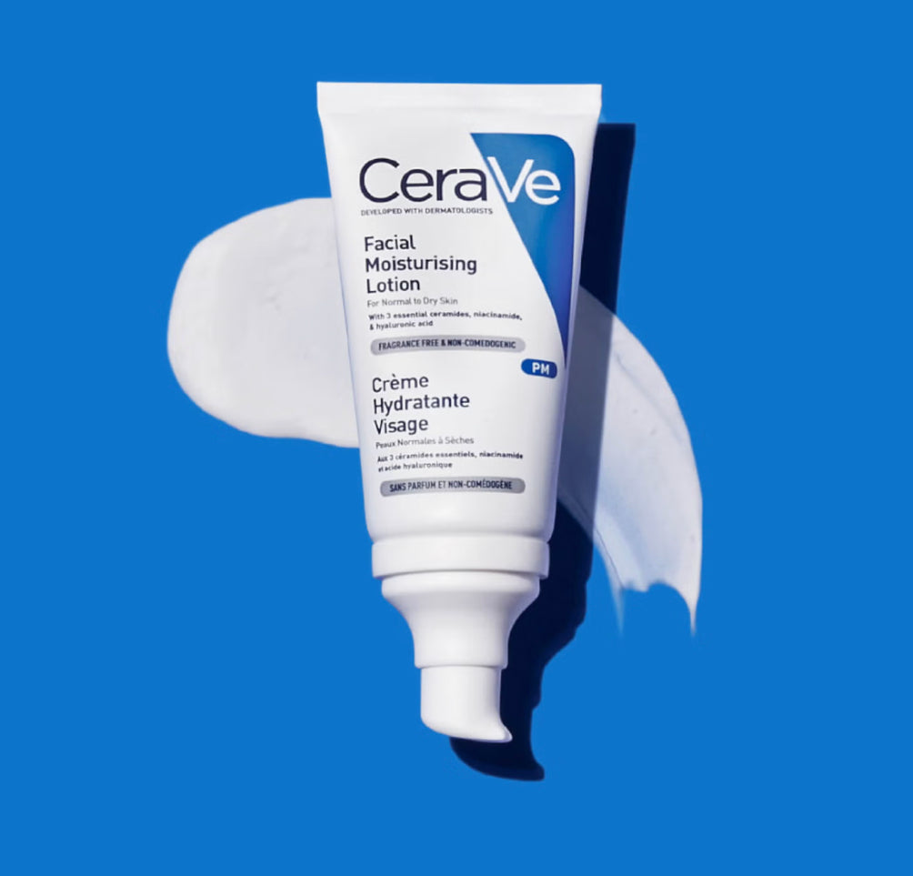 CERAVE PM Facial Moisturising Lotion with Ceramides for Normal to Dry Skin 52ml