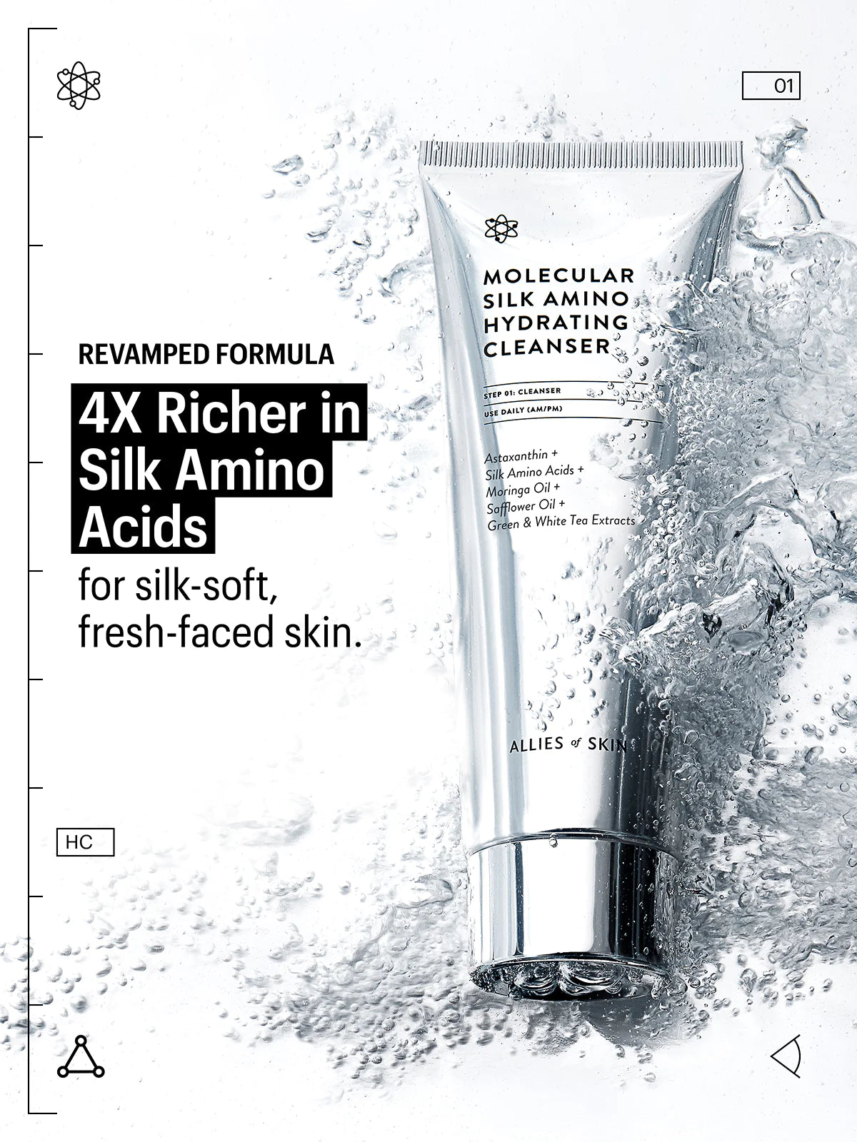 ALLIES OF SKIN Molecular Silk Amino Hydrating Cleanser 25ml